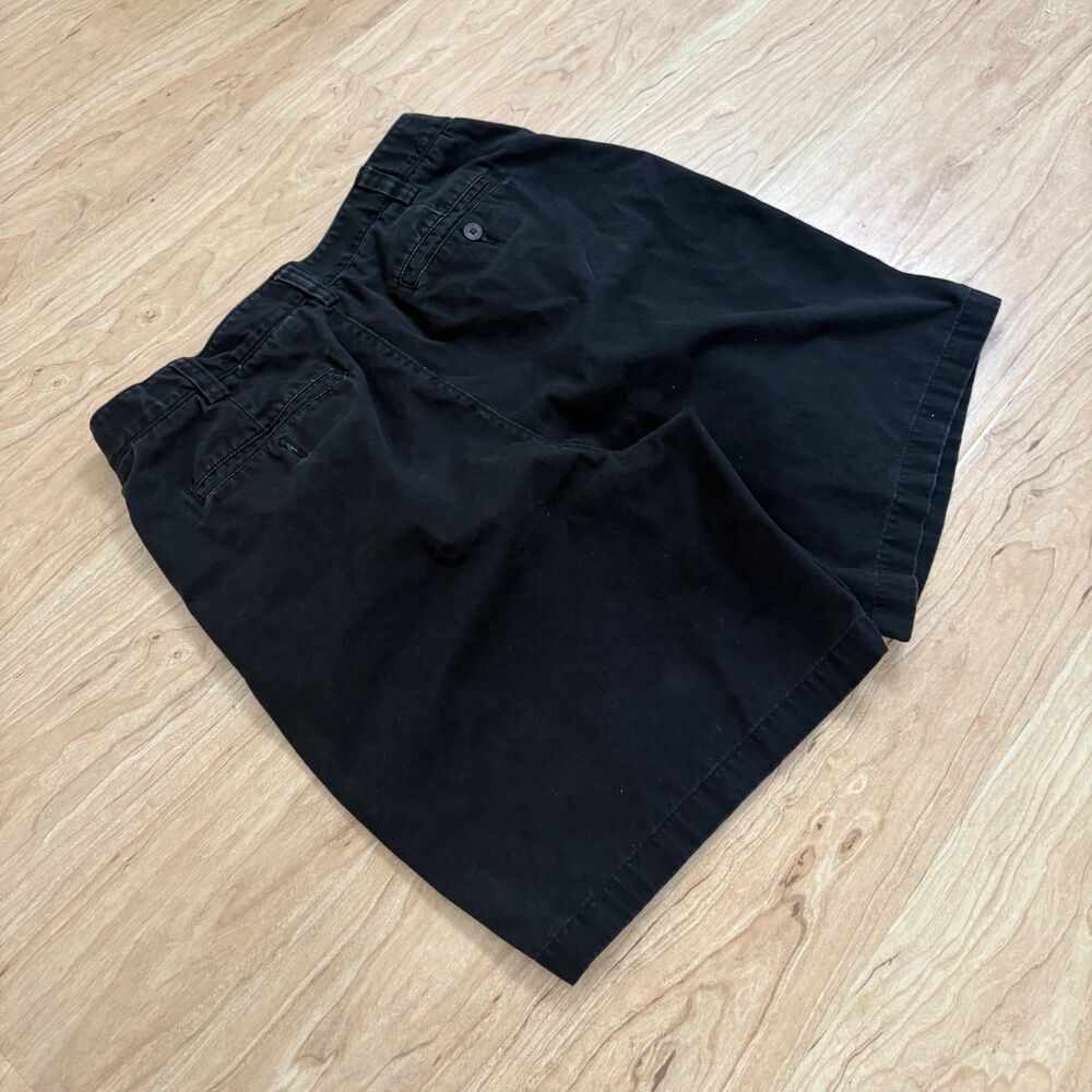Geoffrey Beene Black Cotton Chino Shorts Men’s W34 Classic Casual Flat Front